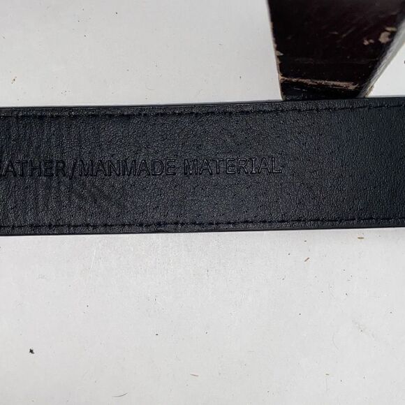 Beverly Hills Polo Club Women's Black Leather Silver Prong Buckle Belt OS - Picture 8 of 11